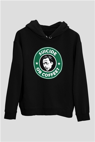 Filozof Siyah Unisex Kapüşonlu Sweatshirt
