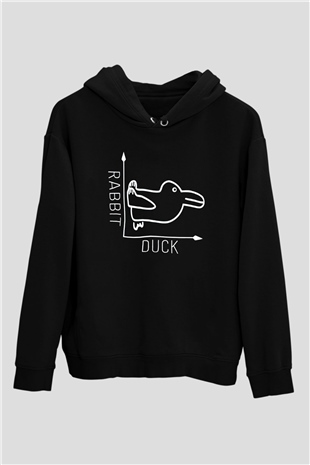 Filozof Siyah Unisex Kapüşonlu Sweatshirt