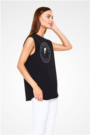 Filozof Siyah Unisex Kolsuz Tişört