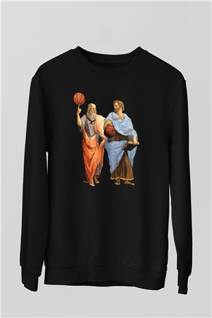 Filozof Siyah Unisex Sweatshirt