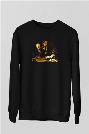 Filozof Siyah Unisex Sweatshirt