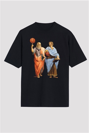 Filozof Siyah Oversize Tişört Oversize T-shirt - TişörtFabrikası