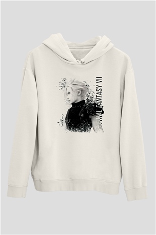 Final Fantasy Beyaz Unisex Hoodie