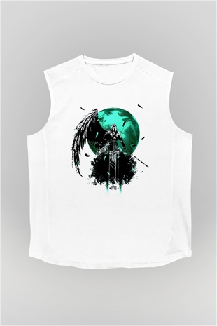 Final Fantasy Beyaz Unisex Kolsuz Tişört
