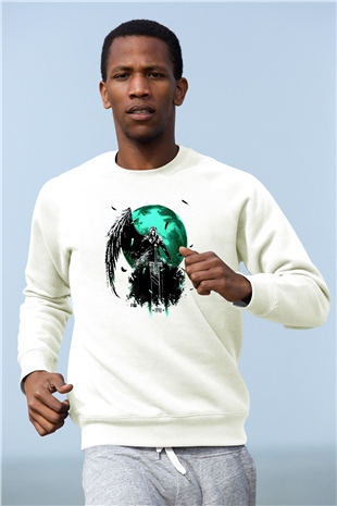 Final Fantasy Beyaz Unisex Sweatshirt