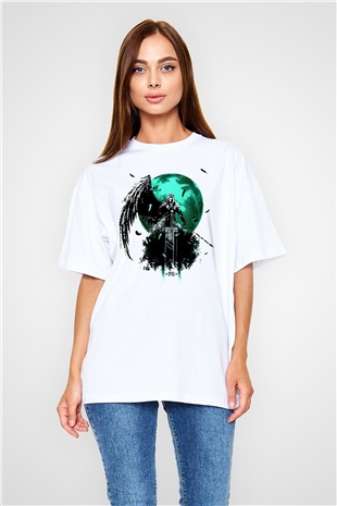 Final Fantasy Beyaz Oversize Tişört Oversize T-shirt