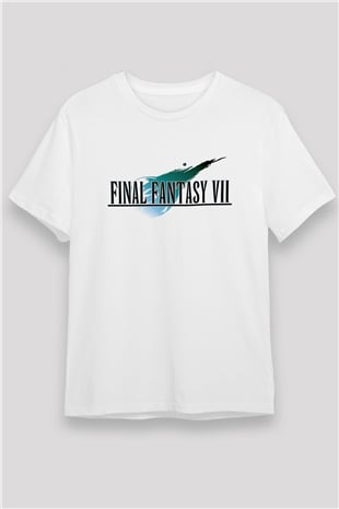 Final Fantasy Beyaz Unisex Tişört T-Shirt