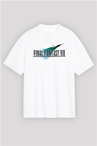 Final Fantasy Beyaz Oversize Tişört Oversize T-shirt