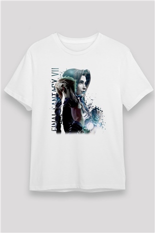 Final Fantasy Beyaz Unisex Tişört T-Shirt