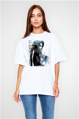 Final Fantasy Beyaz Oversize Tişört Oversize T-shirt