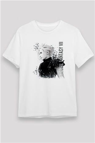 Final Fantasy Beyaz Unisex Tişört T-Shirt