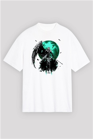Final Fantasy Beyaz Oversize Tişört Oversize T-shirt