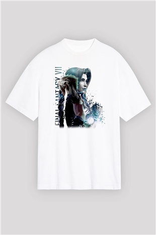Final Fantasy Beyaz Oversize Tişört Oversize T-shirt