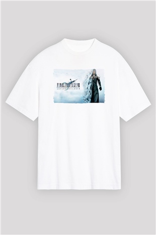 Final Fantasy Beyaz Oversize Tişört Oversize T-shirt