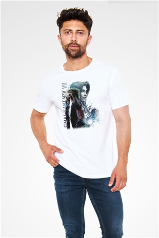 Final Fantasy Beyaz Unisex Tişört T-Shirt