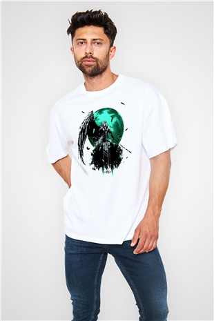 Final Fantasy Beyaz Oversize Tişört Oversize T-shirt