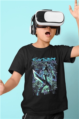 Final Fantasy Siyah Unisex Çocuk Tişört