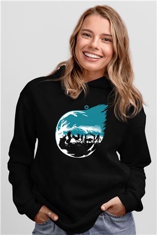 Final Fantasy Siyah Unisex Hoodie