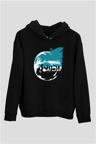 Final Fantasy Siyah Unisex Hoodie