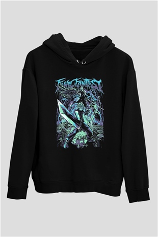 Final Fantasy Siyah Unisex Hoodie