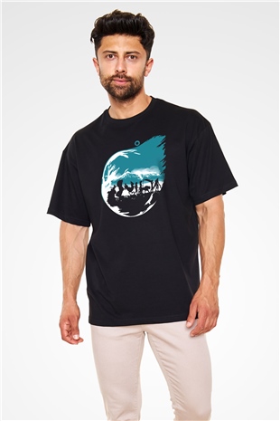Final Fantasy Siyah Unisex Oversize Tişört T-Shirt