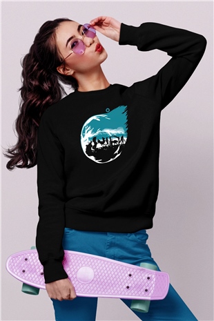 Final Fantasy Siyah Unisex Sweatshirt