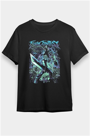 Final Fantasy Siyah Unisex Tişört T-Shirt