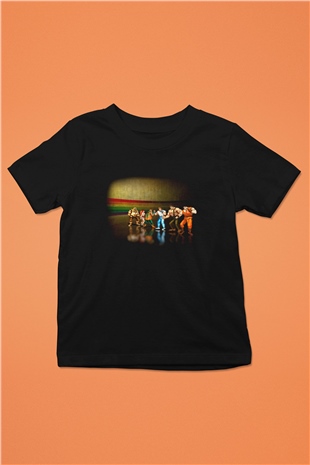 Final Fight Baskılı Siyah Unisex Çocuk Tişört