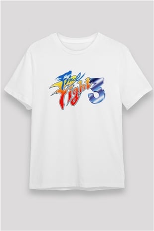 Final Fight Beyaz Unisex Tişört T-Shirt