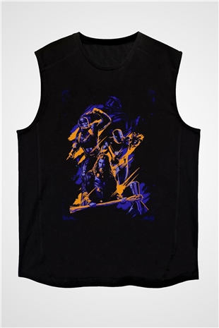 Final Fight Siyah Unisex  Kolsuz Tişört