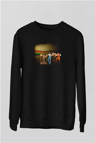 Final Fight Siyah Unisex Sweatshirt