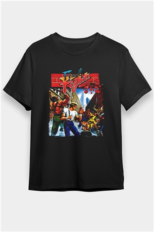Final Fight Siyah Unisex Tişört