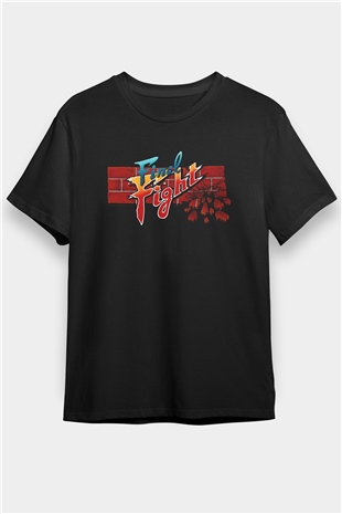 Final Fight Siyah Unisex Tişört T-Shirt