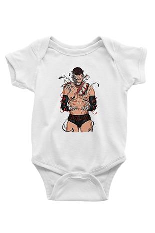 Finn Balor Baskılı Beyaz Unisex Bebek Body - Zıbın