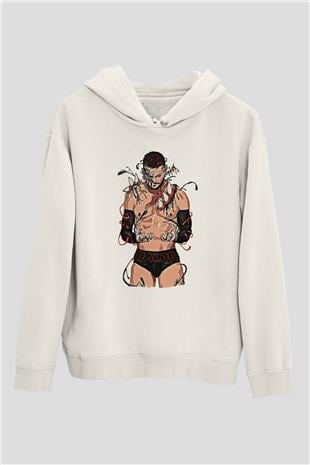 Finn Balor Baskılı Beyaz Unisex Hoodie