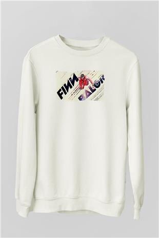 Finn Balor Baskılı Beyaz Unisex Sweatshirt