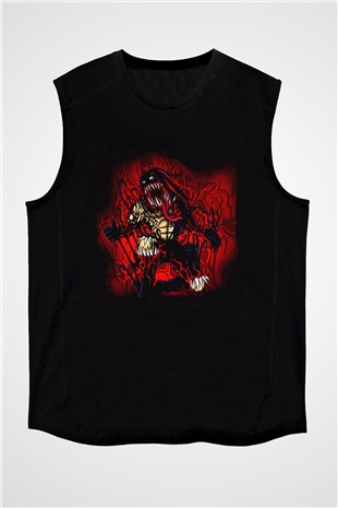 Finn Balor Baskılı Unisex Siyah Kolsuz Tişört - Tshirt