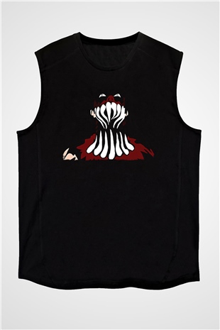 Finn Balor Baskılı Unisex Siyah Kolsuz Tişört - Tshirt