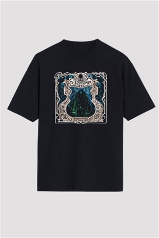 Finntroll Baskılı Unisex Siyah Oversize Tişört