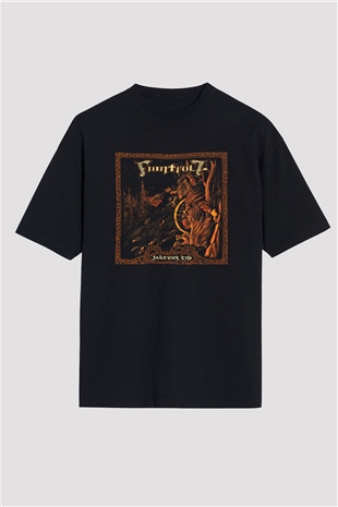 Finntroll Baskılı Unisex Siyah Oversize Tişört