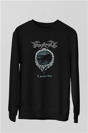 Finntroll Baskılı Unisex Siyah Sweatshirt