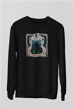 Finntroll Baskılı Unisex Siyah Sweatshirt