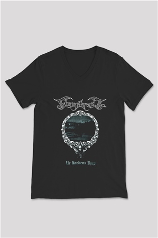 Finntroll Baskılı Unisex Siyah V Yaka Tişört