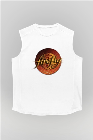 Firefly Beyaz Unisex Kolsuz Tişört