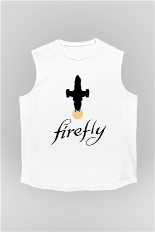 Firefly Beyaz Unisex Kolsuz Tişört