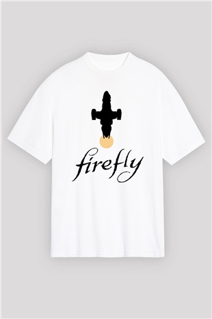 Firefly Beyaz Unisex Oversize Tişört T-Shirt