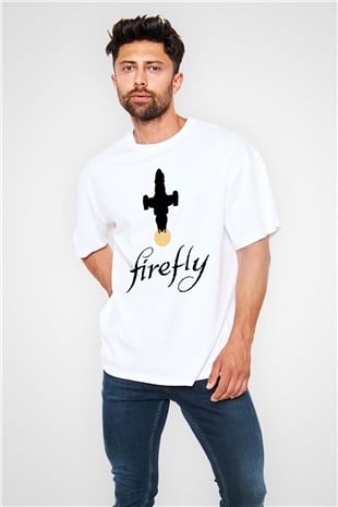 Firefly Beyaz Unisex Oversize Tişört T-Shirt