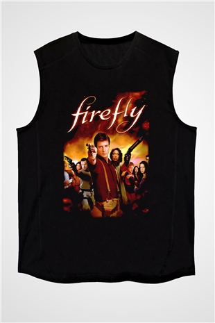 Firefly Siyah Unisex Kolsuz Tişört