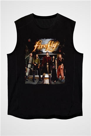 Firefly Siyah Unisex Kolsuz Tişört