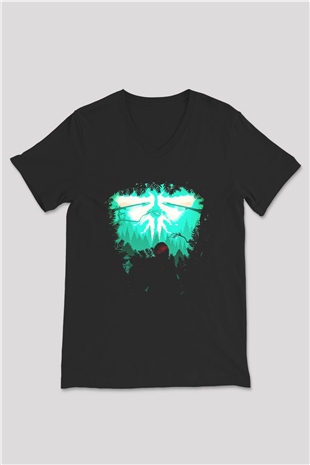 Firefly Siyah Unisex V Yaka Tişört
